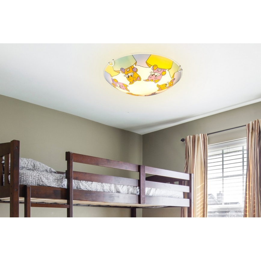 Globo - Plafoniera per bambini 2xE27ILLU/60W/230V