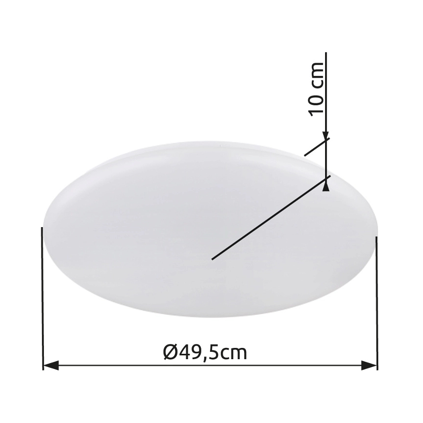 Globo - Plafoniera LED LED/24W/230V diametro 49,5 cm bianco