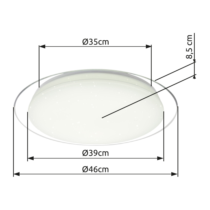 Globo - Plafoniera LED dimmerabile LED/30W/230V 3000-6500K + telecomando