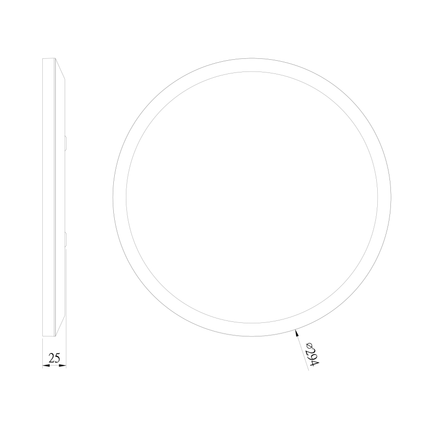 Globo - Plafonnier à intensité variable LED salle de bain LED/18W/230V d. 29,4 cm IP44 noir
