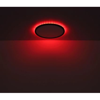 Globo - Plafonnier RGB à intensité variable salle de bain LED/18W/230V 3000-6000K + télécommande IP44 noir