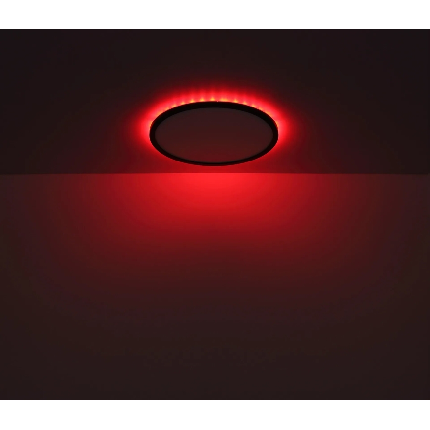 Globo - Plafonnier RGB à intensité variable salle de bain LED/18W/230V 3000-6000K + télécommande IP44 noir