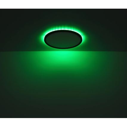 Globo - Plafonnier RGB à intensité variable salle de bain LED/18W/230V 3000-6000K + télécommande IP44 noir