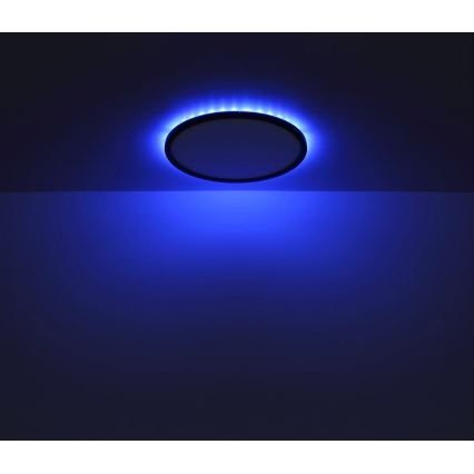 Globo - Plafonnier RGB à intensité variable salle de bain LED/18W/230V 3000-6000K + télécommande IP44 noir