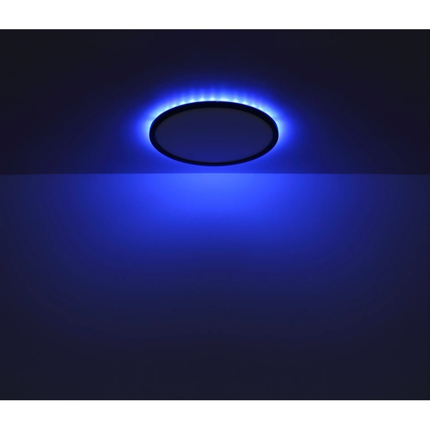 Globo - Plafonnier RGB à intensité variable salle de bain LED/18W/230V 3000-6000K + télécommande IP44 noir