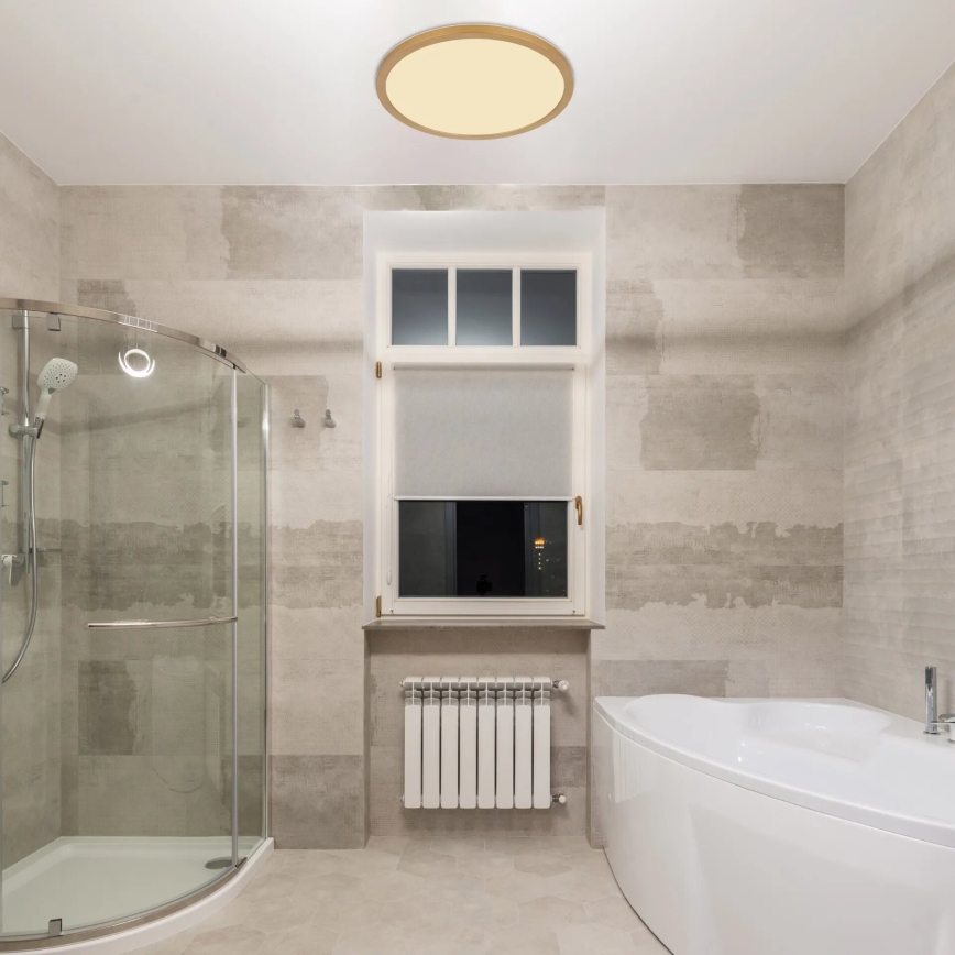 Globo - Plafoniera LED dimmerabile da bagno LED/18W/230V 3000K IP44 diametro 29,4 cm ottone