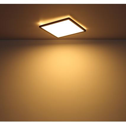 Globo - Dimmbare LED-Deckenleuchte für das Badezimmer LED/18W/230V 29,4x29,4 cm IP44 schwarz