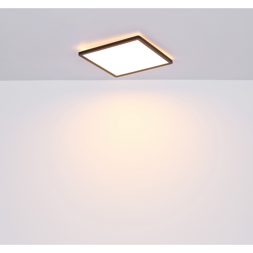 Globo - Dimmbare LED-Deckenleuchte für das Badezimmer LED/18W/230V 29,4x29,4 cm IP44 schwarz