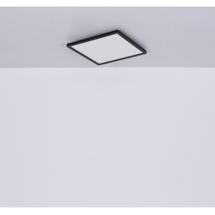 Globo - Dimmbare LED-Deckenleuchte für das Badezimmer LED/18W/230V 29,4x29,4 cm IP44 schwarz