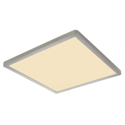 Globo - Plafonnier à intensité variable salle de bain LED/18W/230V 29,4x29,4 cm IP44 chrome mat