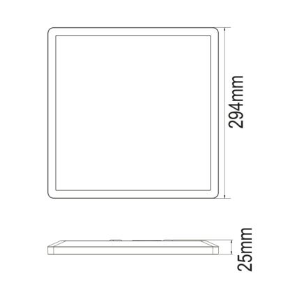 Globo - Plafoniera LED dimmerabile da bagno LED/18W/230V 29,4x29,4 cm IP44 bianco