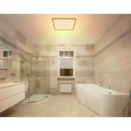 Globo - Plafoniera LED dimmerabile da bagno LED/24W/230V 3000K IP44 42x42 cm ottone