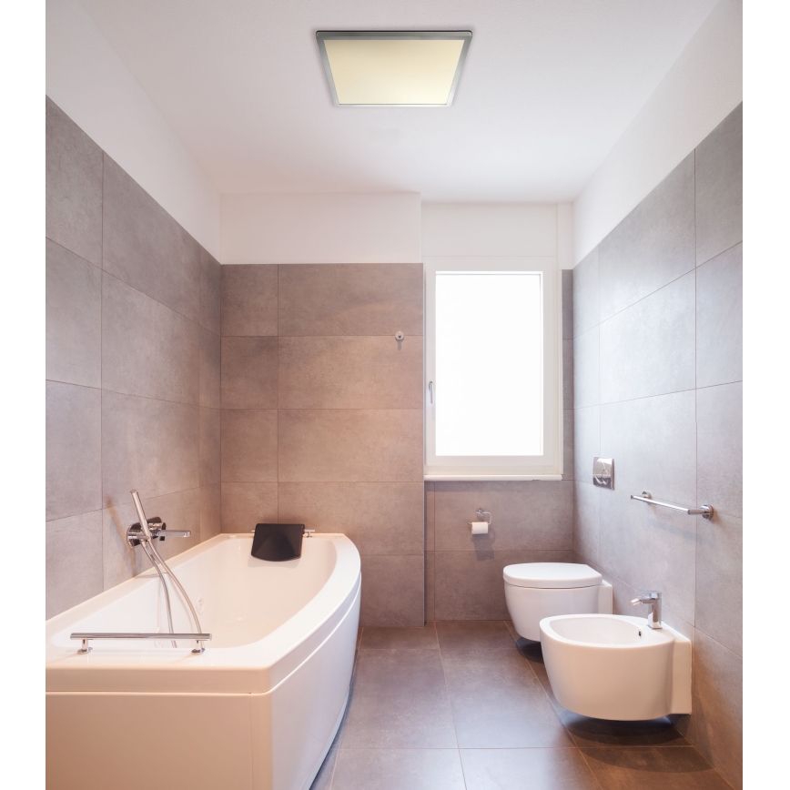 Globo - Plafoniera LED dimmerabile da bagno LED/24W/230V 42x42 cm IP44 cromo opaco