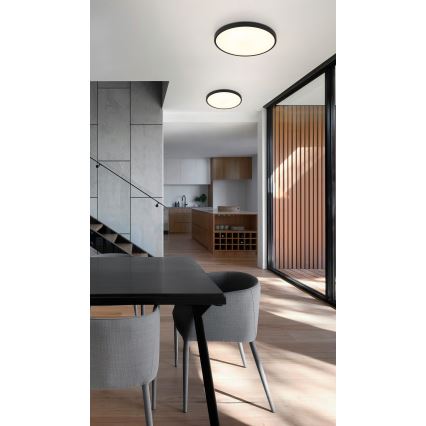 Globo - Plafonnier LED/15W/230V 4000K d. 23 cm noir