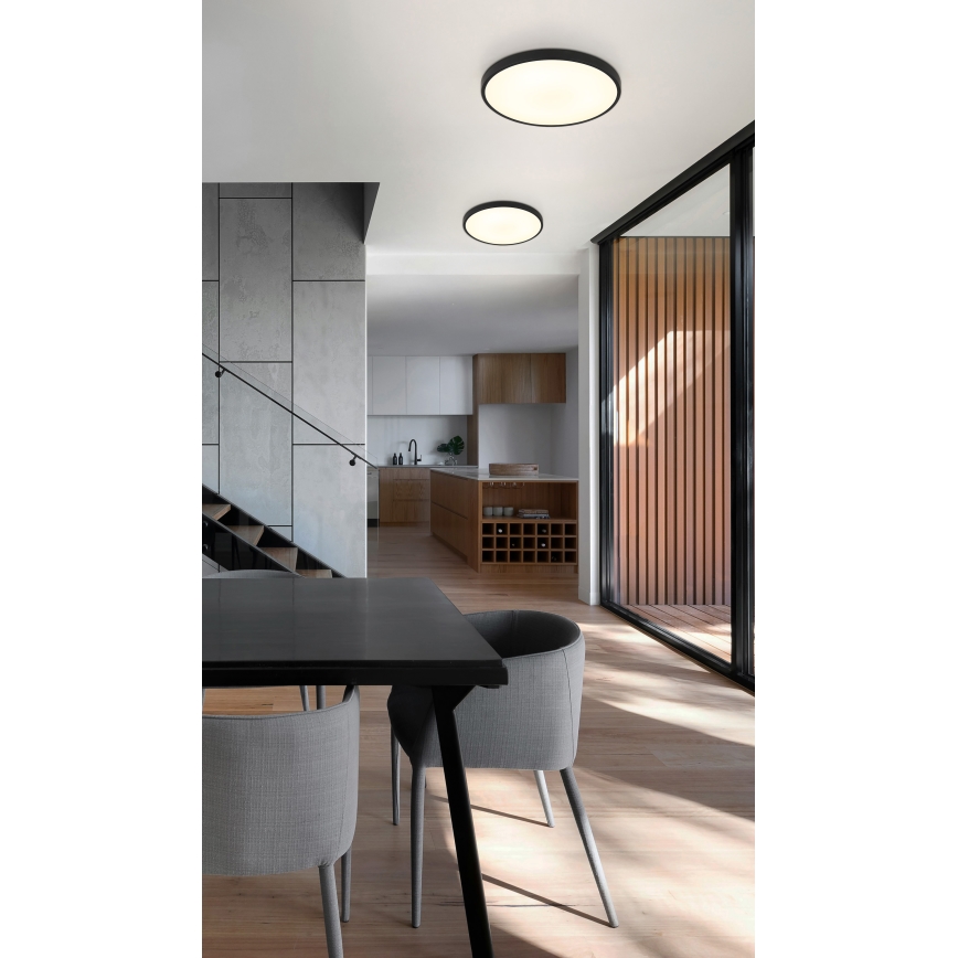 Globo - Plafonnier LED/15W/230V 4000K d. 23 cm noir