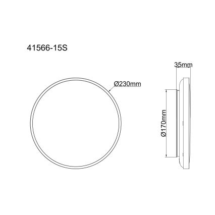 Globo - Plafonnier LED/15W/230V 4000K d. 23 cm noir