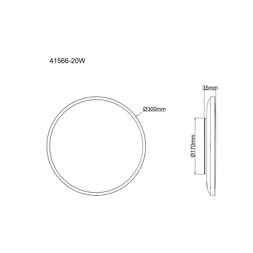 Globo - LED-Deckenleuchte LED/20W/230V 4000K Ø 30 cm weiß