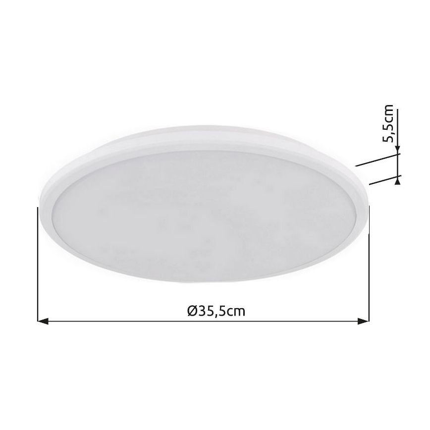 Globo - Plafonnier LED/18W/230V 3000K d. 35 cm blanc