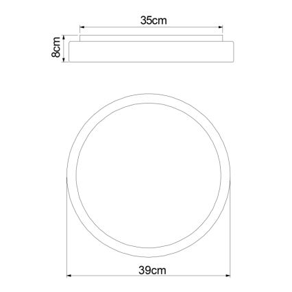 Globo - Plafoniera LED dimmerabile LED/18W/230V + telecomando