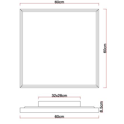 Globo - LED-Deckenleuchte LED/36W/230V 2700/4500/6500K 60x60 cm