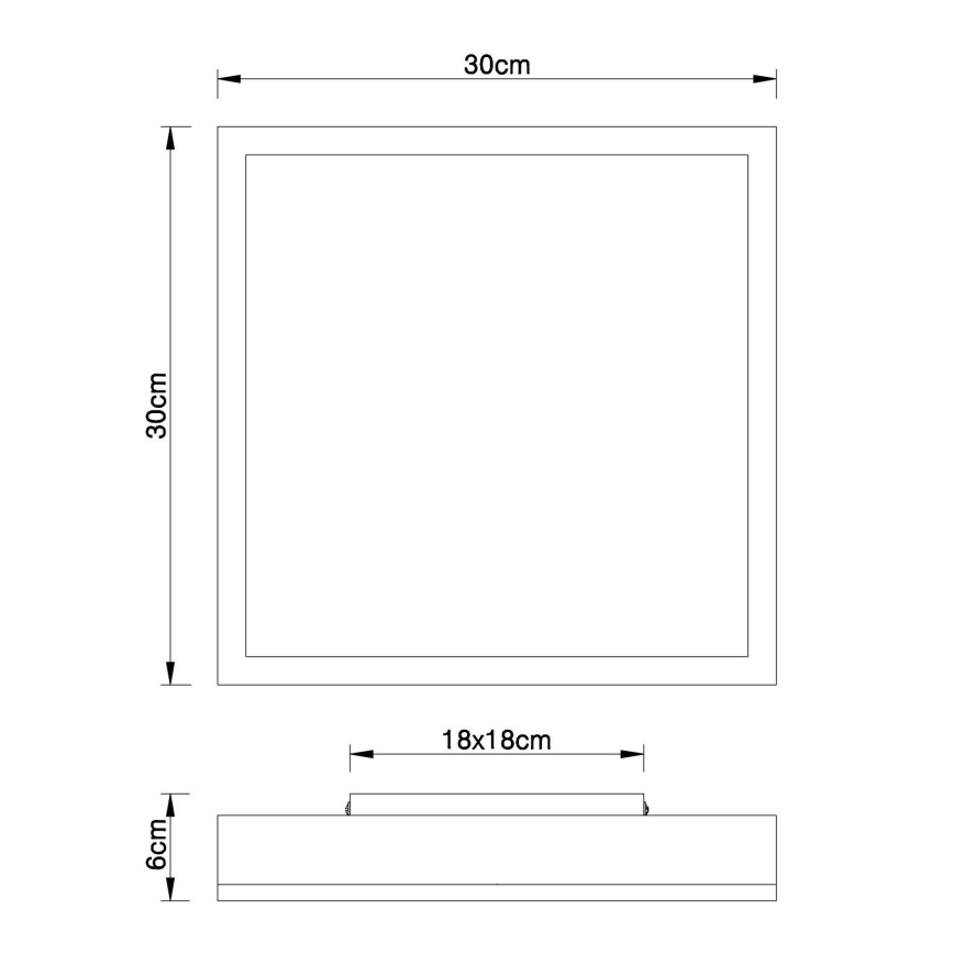 Globo - Plafonnier LED/12W/230V 3000K 30x30 cm