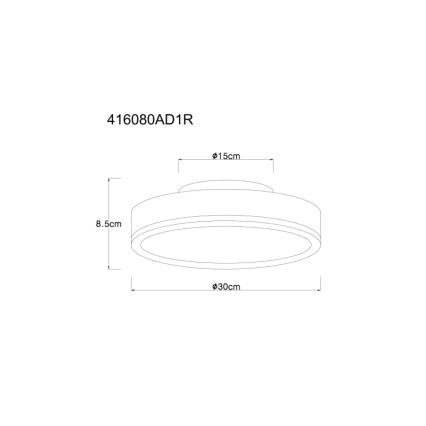 Globo - Plafonnier LED/12W/230V 3000K d. 30 cm