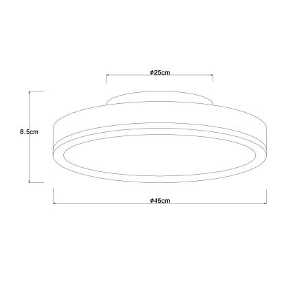 Globo - dimmbare LED-Deckenleuchte LED/24W/230V 2700-6500K Ø 45 cm + Fernbedienung