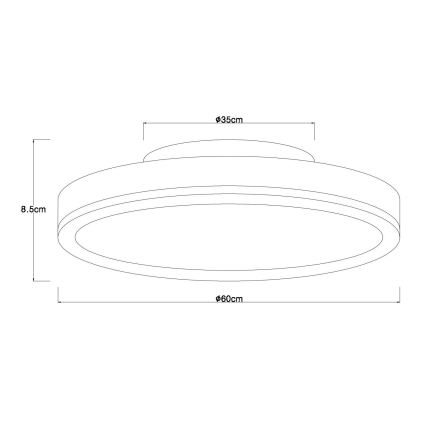 Globo - dimmbare LED-Deckenleuchte LED/40W/230V 2700-6500K Ø 60 cm + Fernbedienung