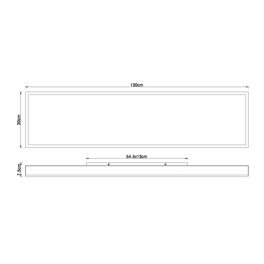 Globo - LED dimmbare Deckenleuchte LED/36W/230V 2700-6500K 30x120 cm + Fernbedienung