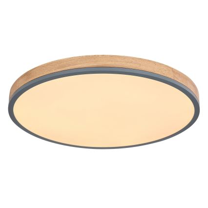 Globo - Dimmbare LED-Deckenleuchte LED/40W/230V 2700-6500K d 60 cm + Fernbedienung braun/grau