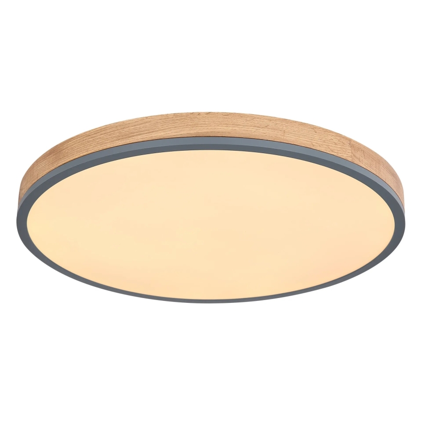 Globo - Dimmbare LED-Deckenleuchte LED/40W/230V 2700-6500K d 60 cm + Fernbedienung braun/grau