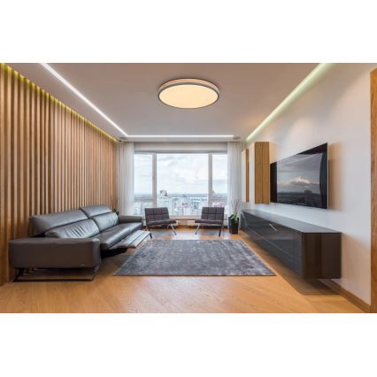 Globo - Plafoniera LED dimmerabile LED/40W/230V 2700-6500K diametro 60 cm + telecomando marrone/grigio