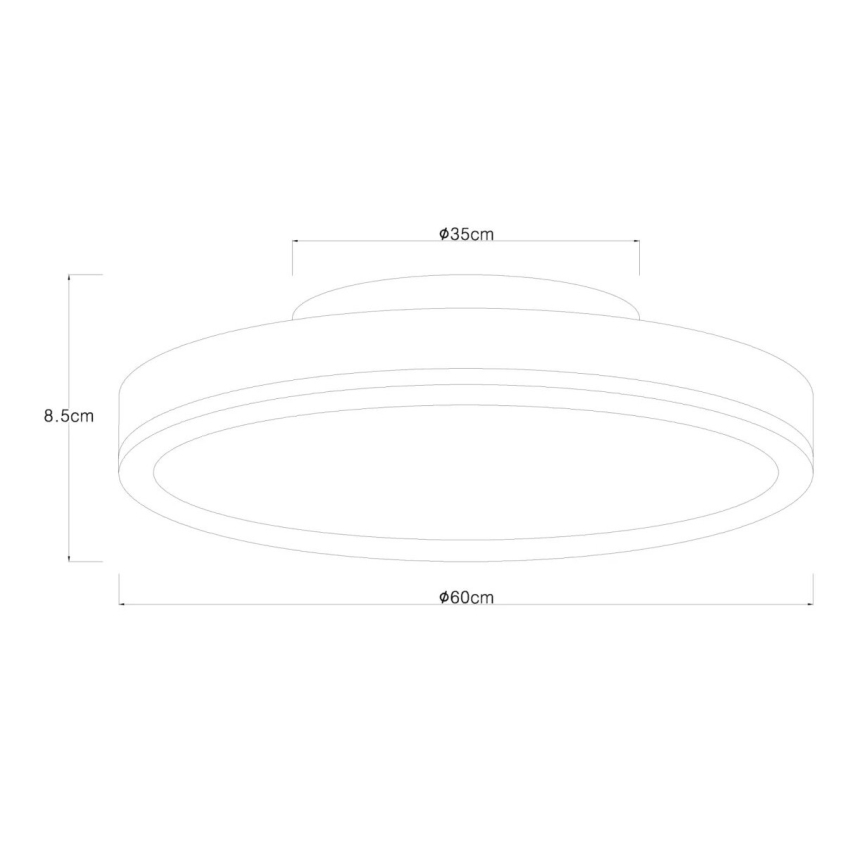 Globo - Plafoniera LED dimmerabile LED/40W/230V 2700-6500K diametro 60 cm + telecomando marrone/grigio