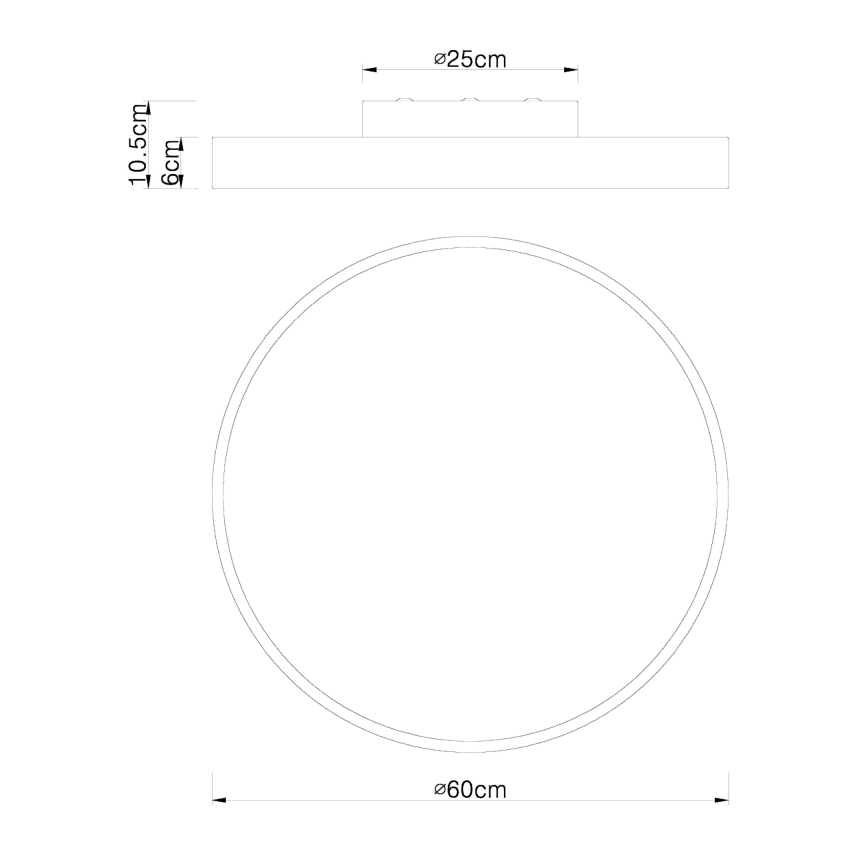 Globo - Dimmbare LED-Deckenleuchte LED/48W/230V 3000-6000K + Fernbedienung