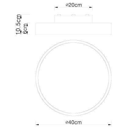 Globo - Plafonnier à intensité variable LED/24W/230V 3000-6000K + télécommande