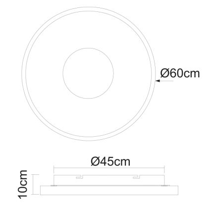 Globo - Dimmbare LED-Deckenleuchte LED/42W/230V 2700-6000K + Fernbedienung