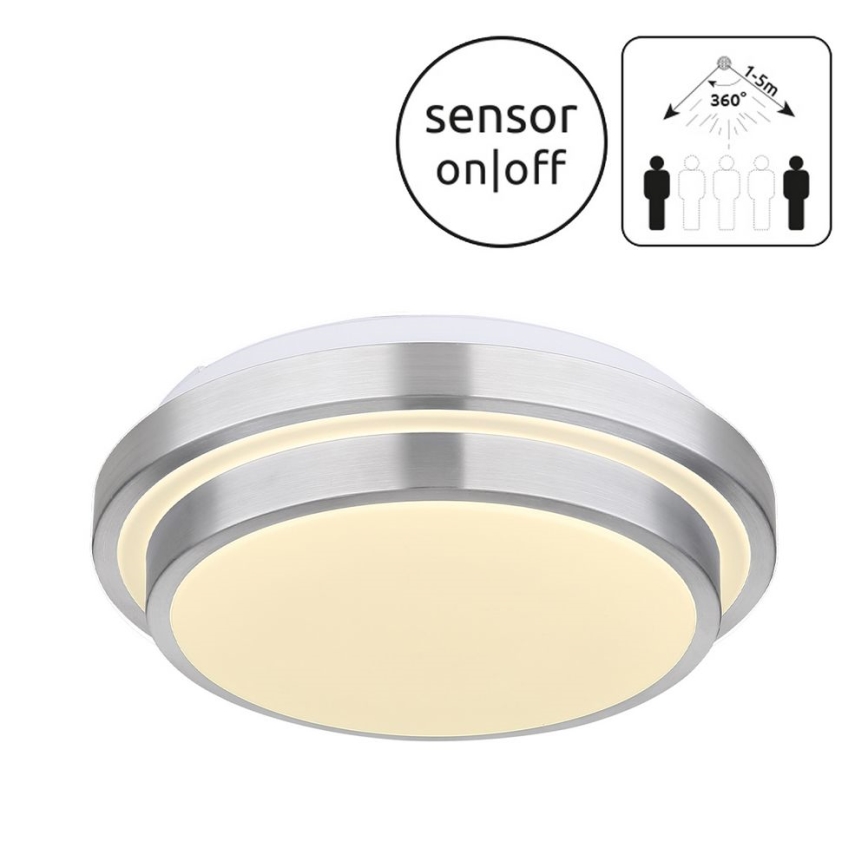 Globo - Lampada da bagno a LED con sensore LED/18W/230V IP44