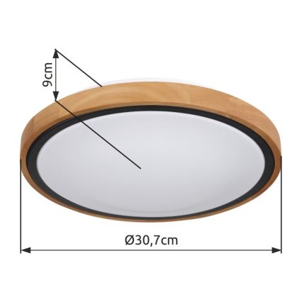 Globo - Plafonnier LED LED/12W/230V 307 mm 3000/4500/6000K