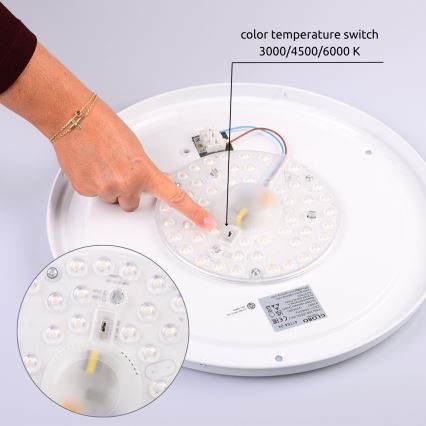 Globo - LED-Deckenleuchte LED/24W/230V 3000/4500/6000K d 43,7 cm