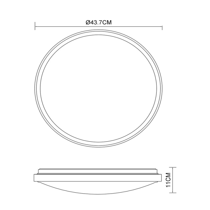 Globo - Plafoniera LED LED/24W/230V 437mm 3000/4500/6000K