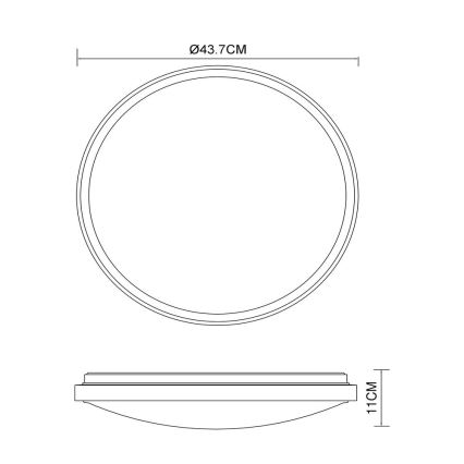 Globo - Plafonnier LED/24W/230V 3000/4500/6000K d. 43,7 cm