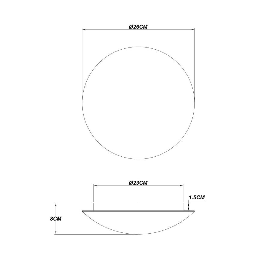 Globo - LED-Deckenleuchte 16W/230V 3000K Ø 26 cm