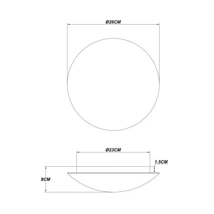 Globo - Plafoniera LED LED/16W/230V 3000K Ø 26 cm