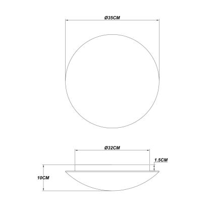 Globo - LED-Deckenleuchte LED/24W/230V 3000K Ø 35 cm