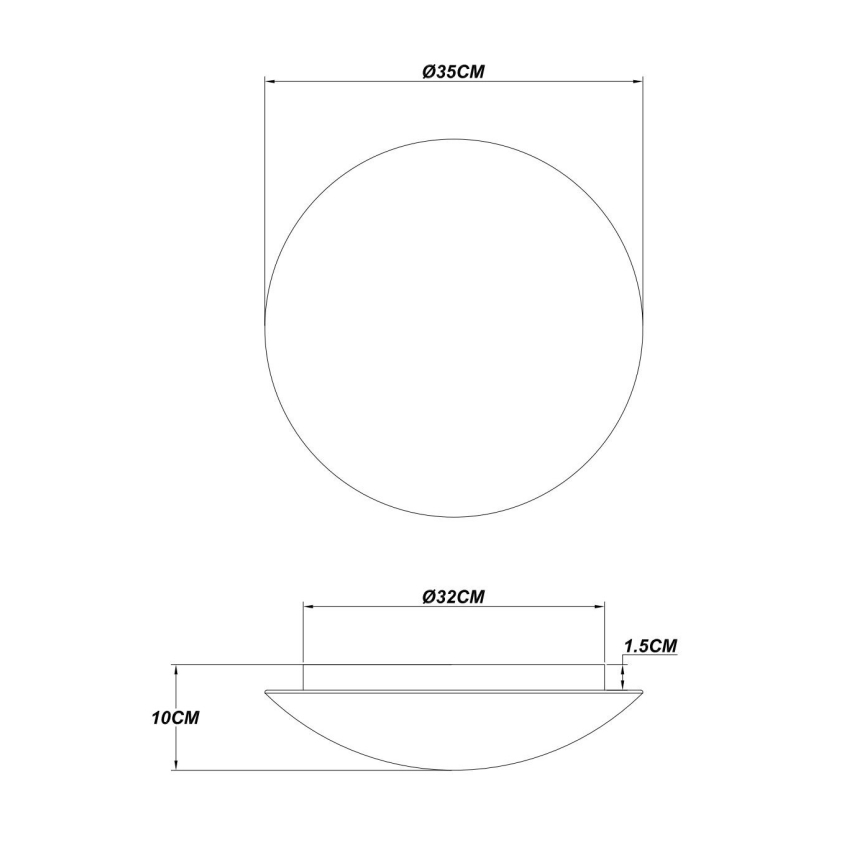 Globo - LED-Deckenleuchte LED/24W/230V 3000K Ø 35 cm