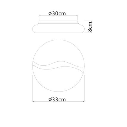 Globo - Plafoniera LED LED/24W/230V 3000/4200/6000K diametro 33 cm