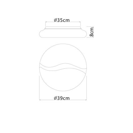 Globo - Lampada da soffitto LED/24W/230V 3000/4200/6000K diam. 39 cm