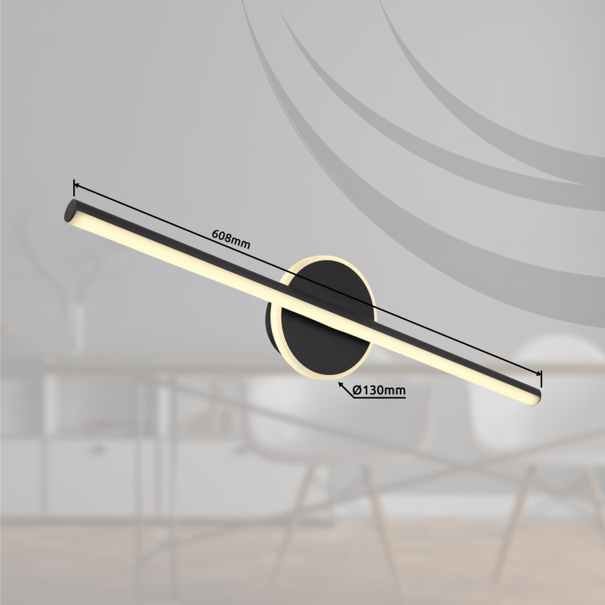 Globo - Illuminazione a LED per specchi da bagno LED/10W/230V 60,8 cm IP44 nero