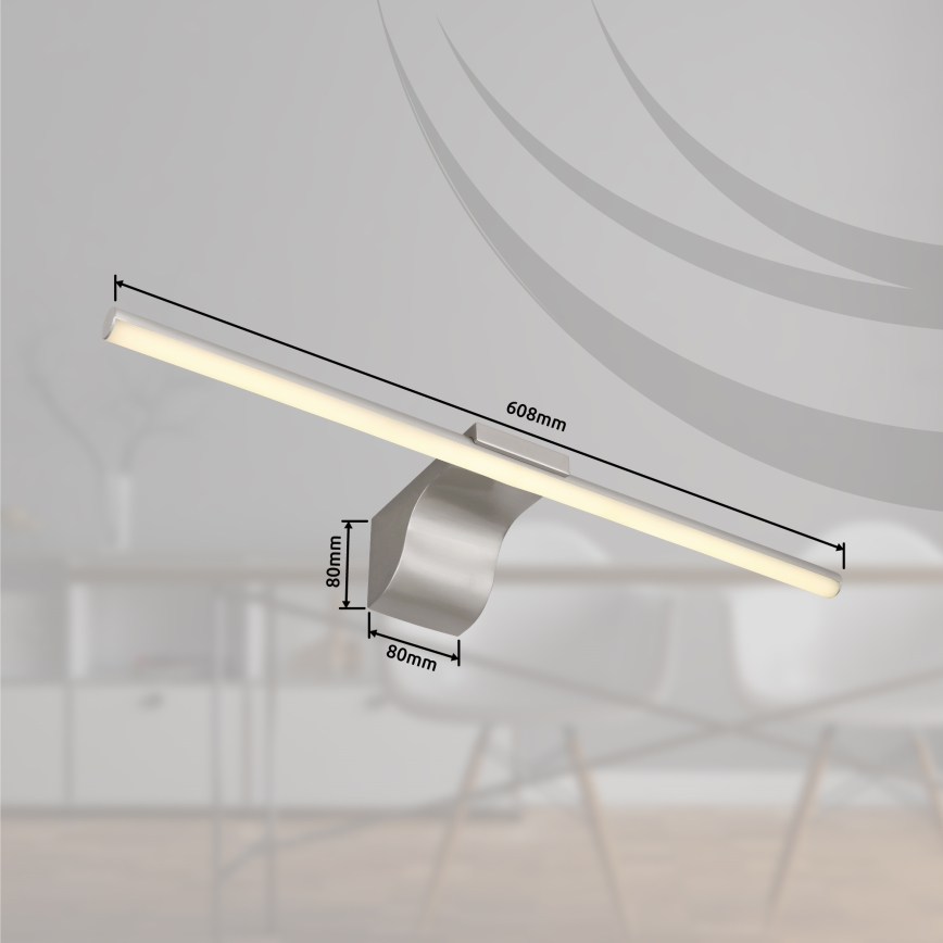 Globo - Illuminazione a LED per specchi da bagno LED/10W/230V 60,8 cm IP44 cromo lucido