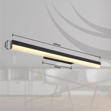 Globo - Applique murale LED/12W/230V 3000/6000K 60 cm noir